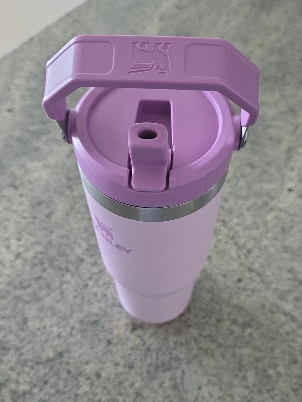 30 oz Stanley Lavender/purple Travel Tumbler with Carry Handle & Flip Straw - Picture 2 of 6